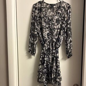 Simply Vera Vera Wang Black and White Long Sleeve Dress